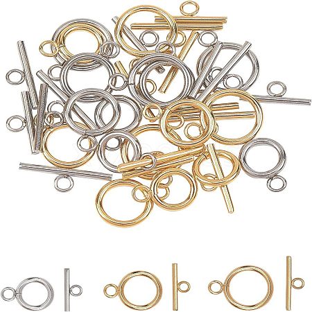 Unicraftale 304 Stainless Steel Toggle Clasps STAS-UN0004-08-1