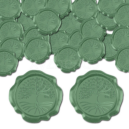 CRASPIRE 100Pcs Adhesive Wax Seal Stickers DIY-CP0009-90C-1