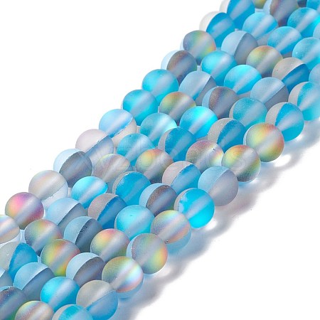 Synthetic Moonstone Beads Strands G-E573-01A-22-1