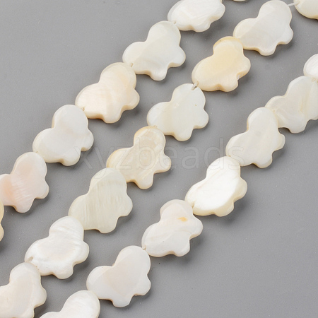 Natural Freshwater Shell Beads Strands X-SHEL-S276-88-1