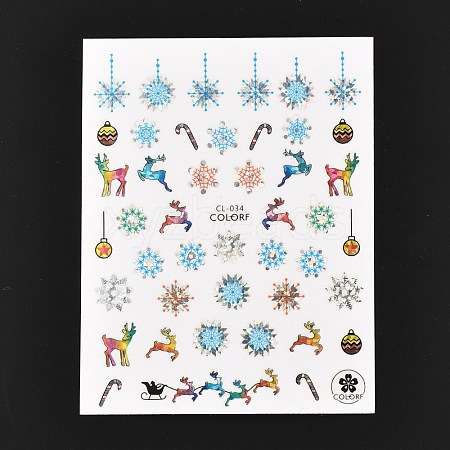 Christmas Theme Self Adhesive Nail Art Stickers MRMJ-A003-01A-1