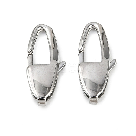 304 Stainless Steel Lobster Claw Clasps STAS-B089-01F-P-1