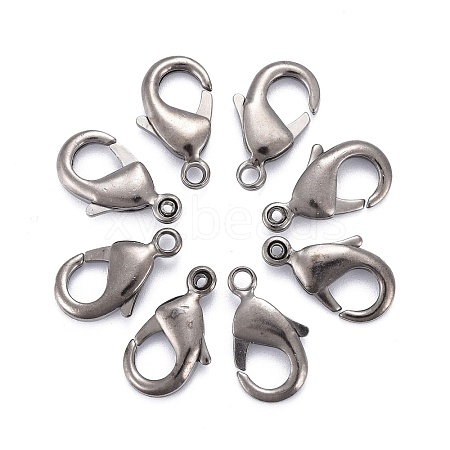 Brass Lobster Claw Clasps X-KK-903-B-NF-1