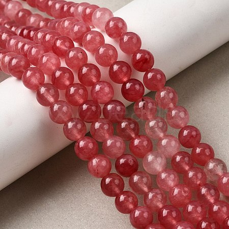 Natural Dyed White Jade Beads Strands G-M402-C03-26-1