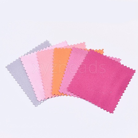Random Single Color or Random Mixed Color Silver Polishing Cloth X-AJEW-Q138-02-1