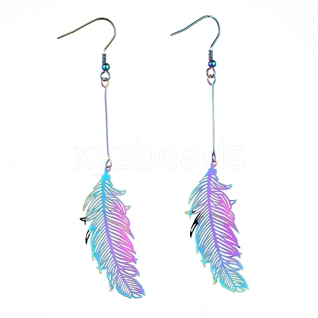 201 Stainless Steel Dangle Earrings X-EJEW-JE04149-04-1