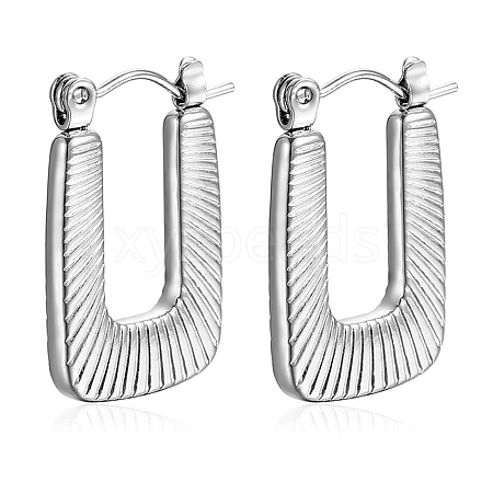 Non-Tarnish 304 Stainless Steel Hoop Earrings PW-WG38004-22-1