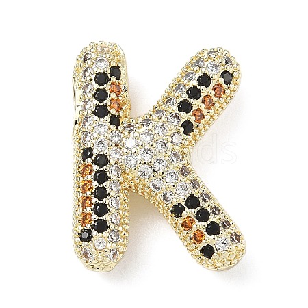 Brass Micro Pave Cubic Zirconia Pendants KK-Z108-02G-K-1