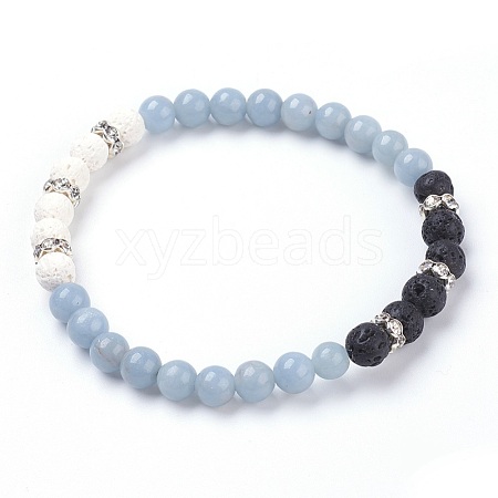 Natural Ang Stretch Bracelets BJEW-JB03739-05-1