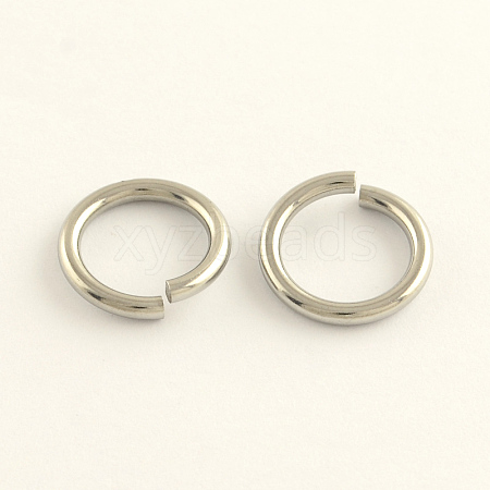 Tarnish Resistant 304 Stainless Steel Open Jump Rings X-STAS-R065-40-1