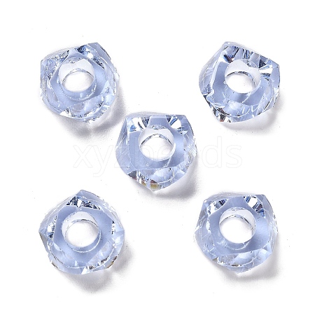 Transparent Resin European Beads RESI-B020-01F-1