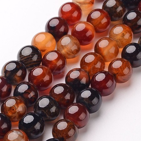 Natural Agate Beads Strands X-G-D845-02-8mm-1