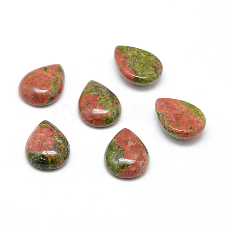 Natural Unakite Gemstone Cabochons G-T024-18x25mm-04-1