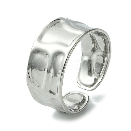 Non-Tarnish 304 Stainless Steel Open Cuff Ring RJEW-L110-019P-1