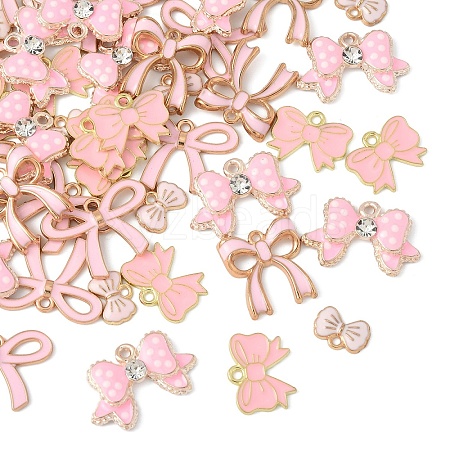50Pcs 5 Styles Alloy Enamel Pendants ENAM-YW0005-77-1