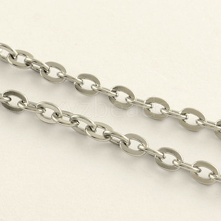 Tarnish Resistant 304 Stainless Steel Cable Chains CHS-Q001-16-1