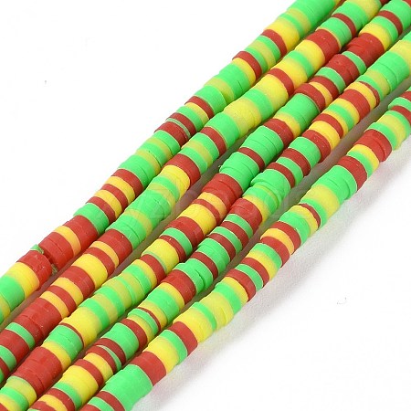 Handmade Polymer Clay Beads Strands CLAY-R089-3mm-016-1