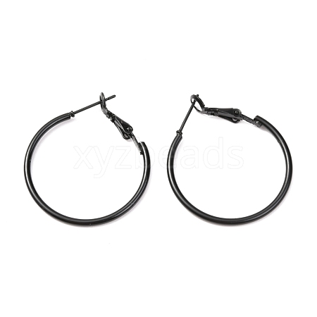Baking Paint 201 Stainless Steel Hoop Earrings EJEW-P185-C01-01-1