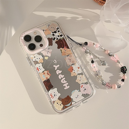 Cat Mirrored Axrylic Mobile Phone Cover PW-WG472D8-03-1