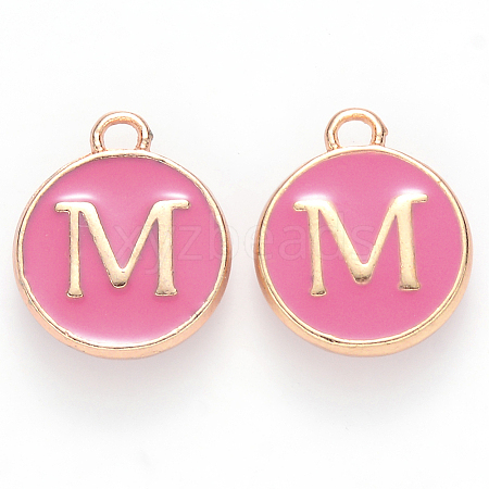 Golden Plated Alloy Enamel Charms X-ENAM-S118-08M-1