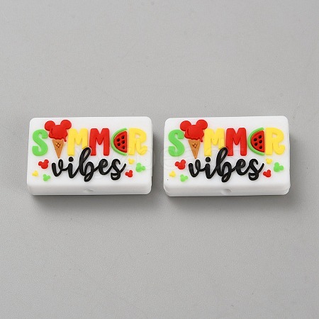 Summer Theme Silicone Focal Beads SIL-SZC0002-06B-1