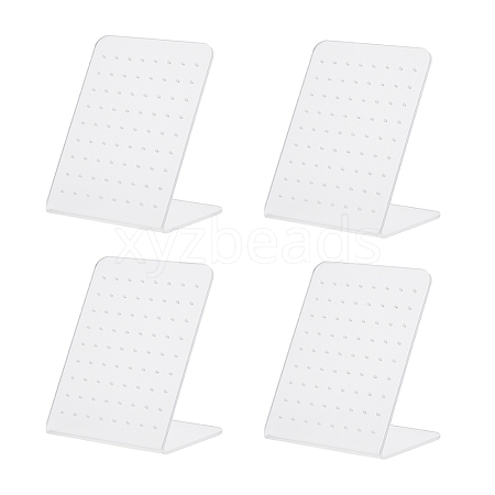 Frosted Slant Back Acrylic Earring Display Stands EDIS-WH0030-16-1