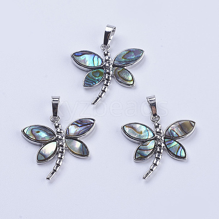 Abalone Shell/Paua Shell Pendants X-SSHEL-L008-07P-1