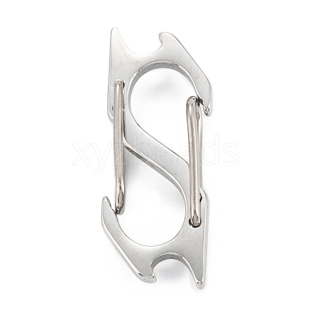 304 Stainless Steel S-Hook Clasps STAS-C024-07P-1