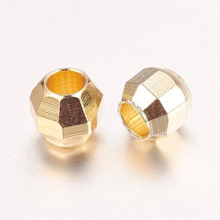 Real 18K Gold Plated Brass Spacer Beads KK-E702-19G-NF-1