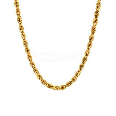 Stainless Steel Rope Chains Necklaces for Women PW-WG8237B-03-1