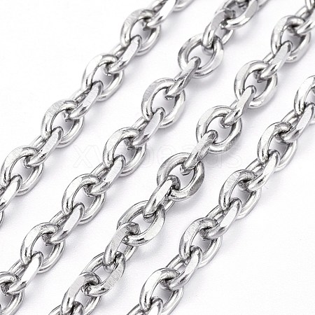 Tarnish Resistant 304 Stainless Steel Cable Chains CHS-P007-27P-03-1