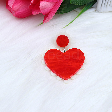 Acrylic Stud Earrings FS-WGE927B-01-1