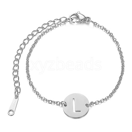 Tarnish Resistant 201 Stainless Steel Link Bracelets STAS-T040-JN007-L-1