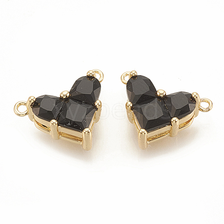 Brass Cubic Zirconia Charms X-KK-S340-12G-02-1