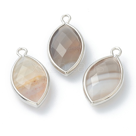 Natural Botswana Agate Pendants G-B009-01P-M-1