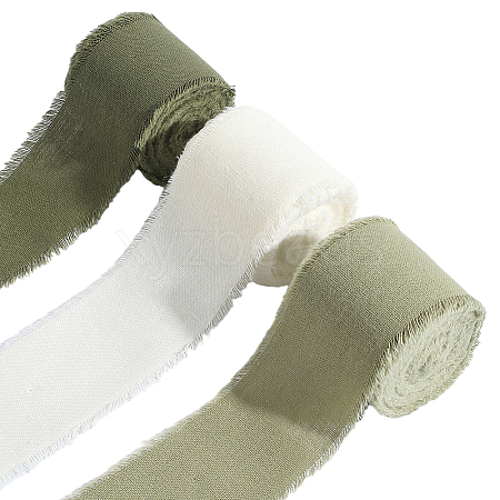 3 Rolls 3 Colors Cotton Ribbon OCOR-GF0005-33B-1