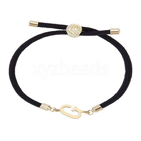 1Pc Adjustable Nylon Cord Slider Bracelets for Women BJEW-LP0001-32G-01-1