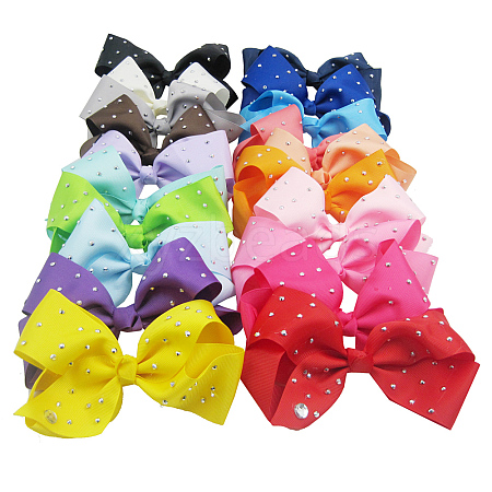 Grosgrain Bowknot Alligator Hair Clips OHAR-Q046-M-1