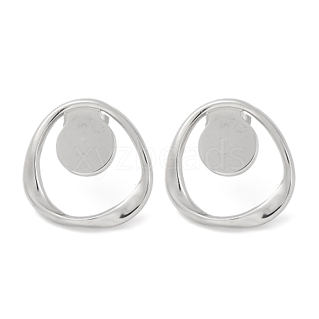 304 Stainless Steel Stud Earrings EJEW-D281-21S-1