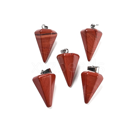 Cone/Spike/Pendulum Synthetic Red Jasper Pendants G-R278-72-1