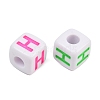 Opaque Acrylic Enamel European Beads AC-ACBA1794-04H-2