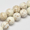 Round Natural Magnesite Beads Strands X-G-M138-42-1