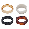 4Pcs 4 Styles Acrylic Bangles BJEW-HY0002-69-1