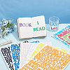 CRASPIRE 12 Sheets 12 Colors PVC Alphabet Number Stickers DIY-CP0008-66-4