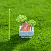 Resin Potted Plant & Animals Mini Model PW-WG442D2-04-1