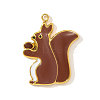 304 Stainless Steel Enamel Pendants STAS-OY003-77G-1