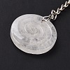 Natural Quartz Crystal Vortex Pendant Keychain KEYC-E038-01P-06-5