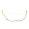 Glass Seed Bead Beaded Flower Necklaces NJEW-TA00171-1