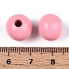 Spray Painted Round Natural Schima Wood Beads WOOD-A018-12mm-06-3