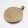 Alloy Pendant Cabochon Settings PALLOY-S602-AB-FF-2